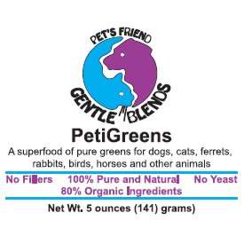 PetiGreens — organic green food supplement for dogs and cats